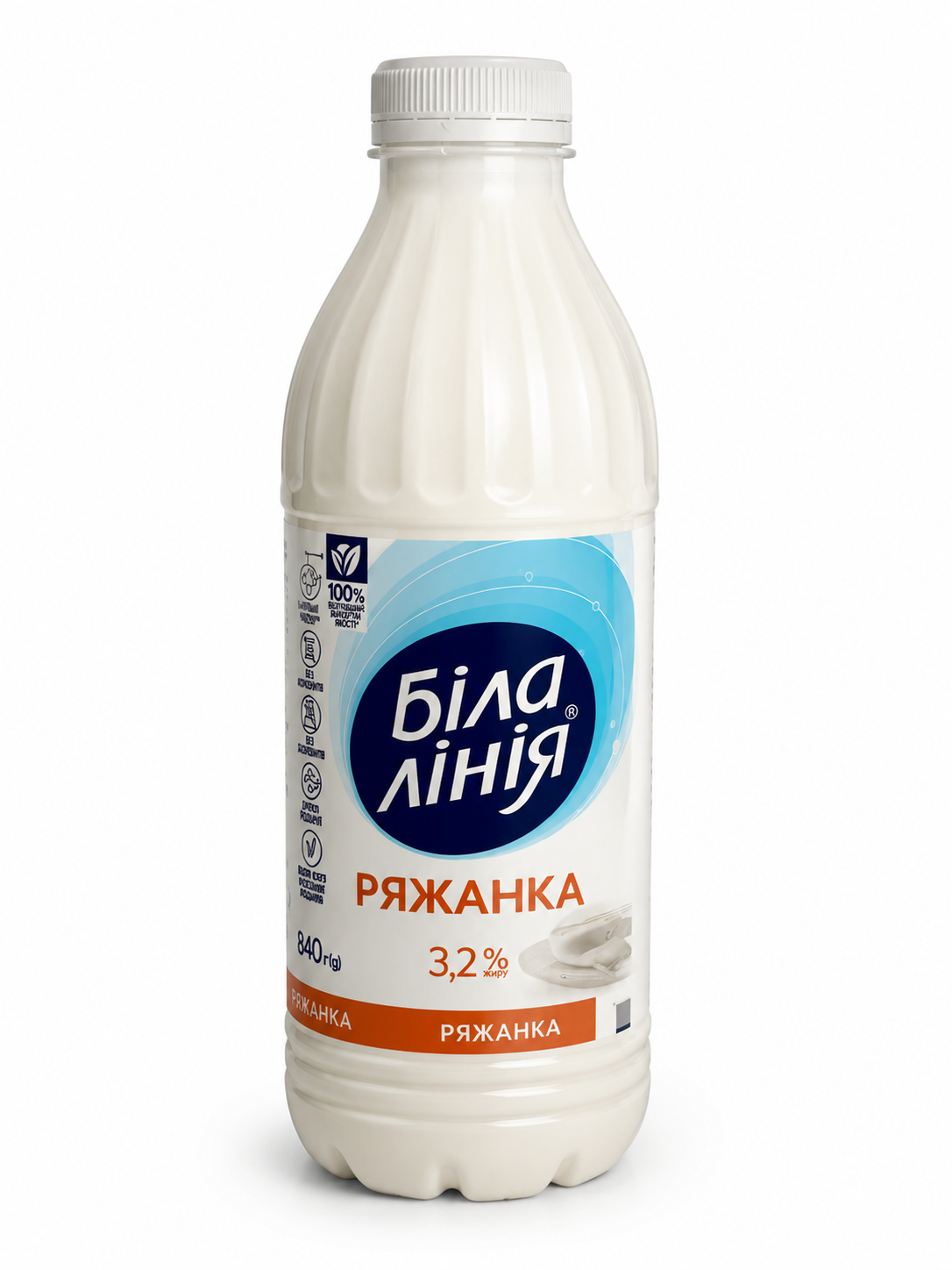 Ряжанка 3.2% ПЕТ 840гр 1/6шт ТМ Біла Лінія 
