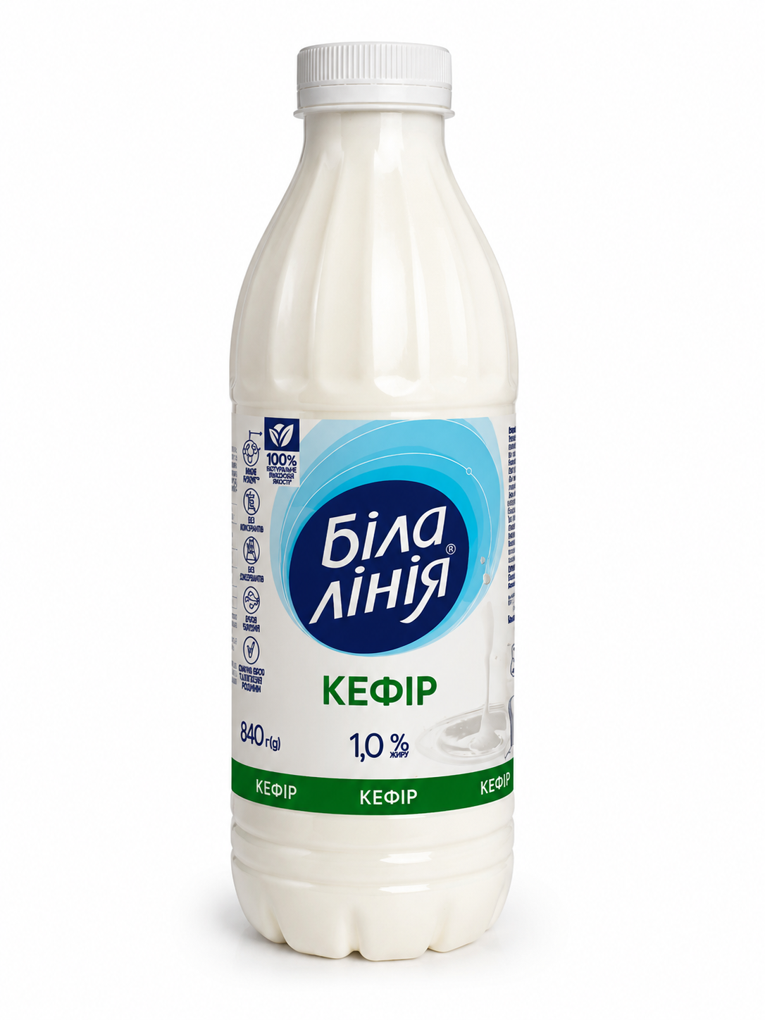 Кефір 1%  ПЕТ 840г/6шт ТМ Біла Лінія